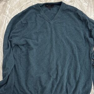 Banana Republic Teal V-Neck Sweater